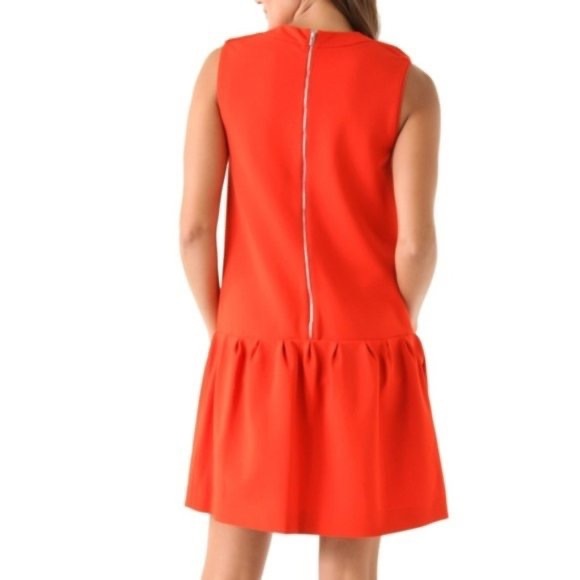 Diane von Furstenberg Maeryn Drop Waist Dress Burnt Orange - Picture 11 of 11